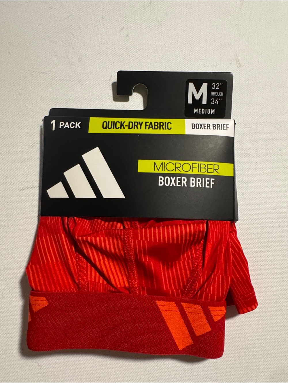 Adidas Boxer Briefs Mens Medium Red